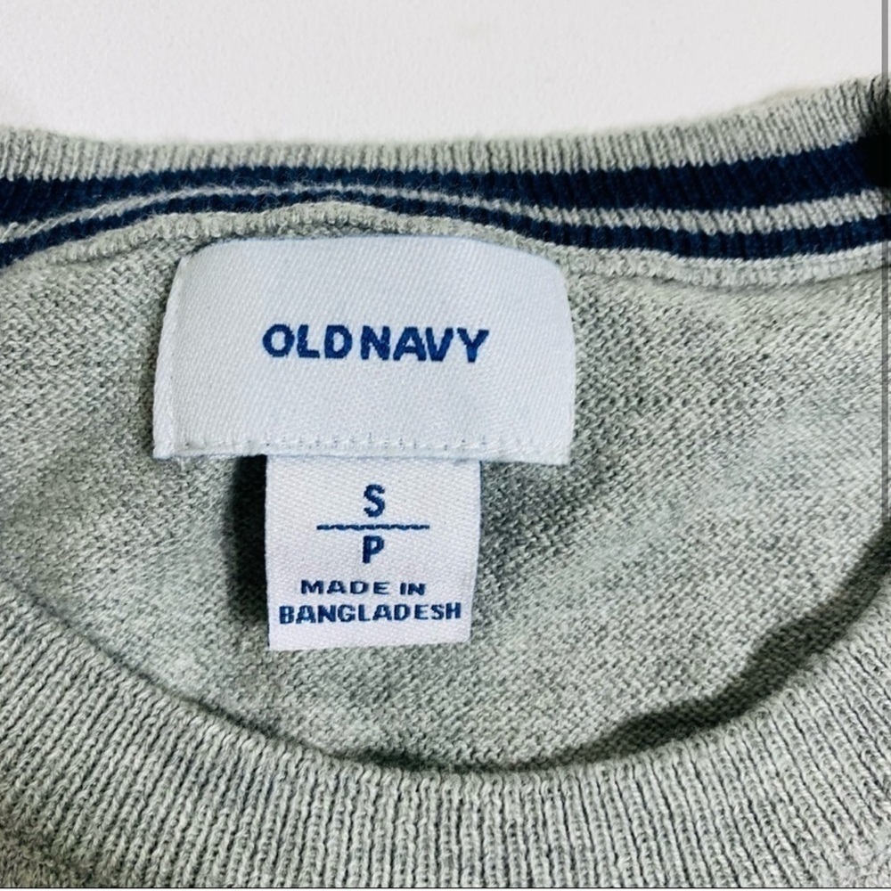 Old Navy Sweater Men's S Cotton Blend Light Gray Crewneck Sweater - Picture 2 of 5